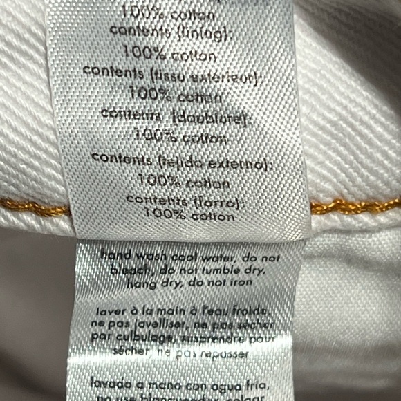 WeWoreWhat Icon Jean Zic Classic High-Waist Boot-Cut Stretch Twill White Denim - Picture 11 of 13